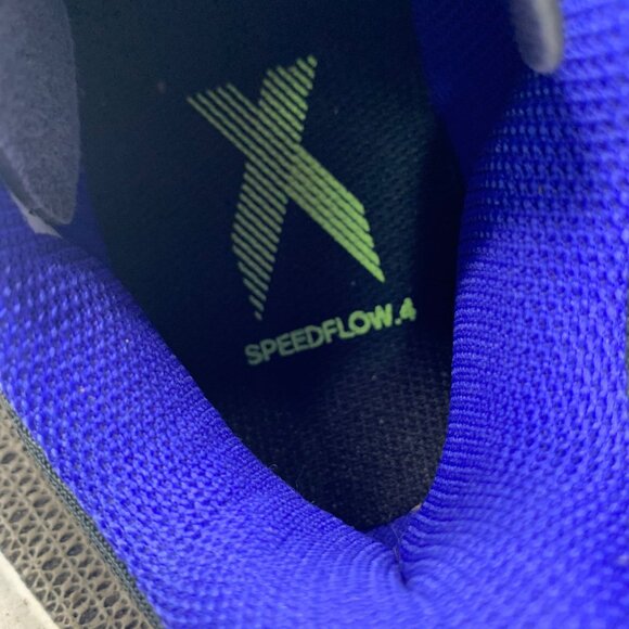 Adidas X Speedflow.4 Turf Soccer Shoes Size 8 Black & Blue Synthetic Mens - Picture 6 of 9